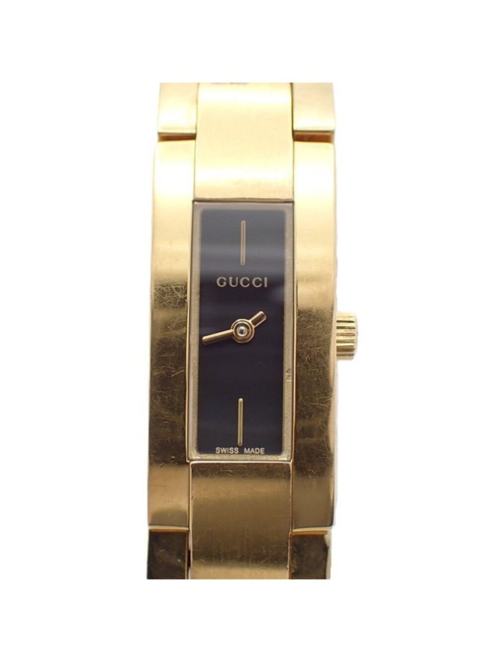 Gucci Bracelet Watch Quartz Gold Black Dial